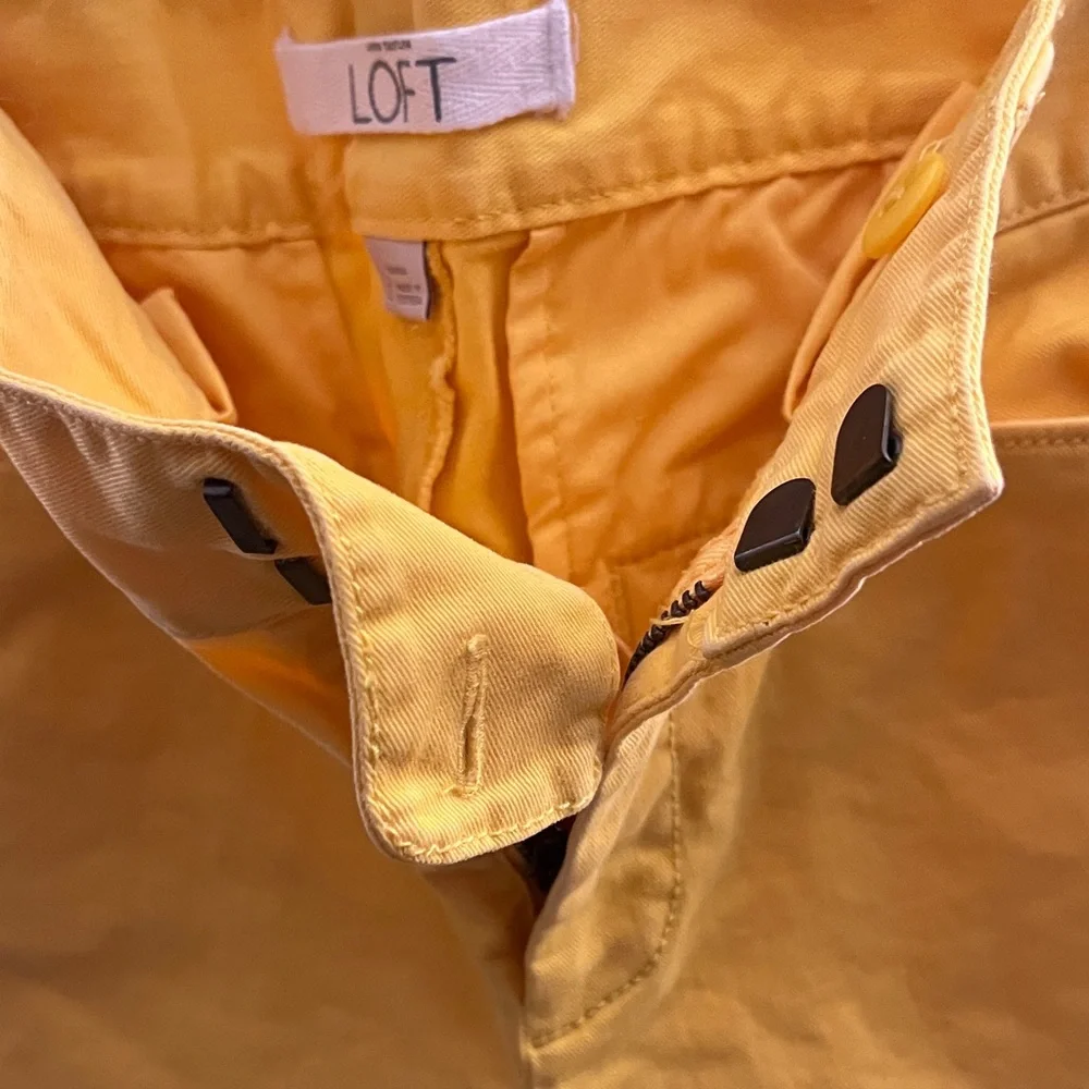 LOFT Yellow Ankle Pants - Picture 3 of 5